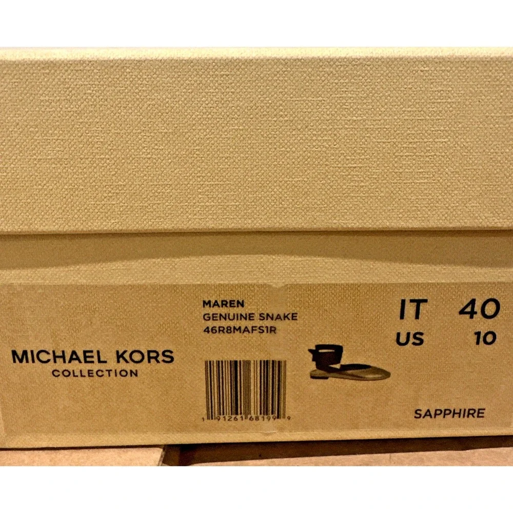 Michael Kors Collection Size IT 40/10 Maren Lace Ballet Flat Sapphire Snake Skin